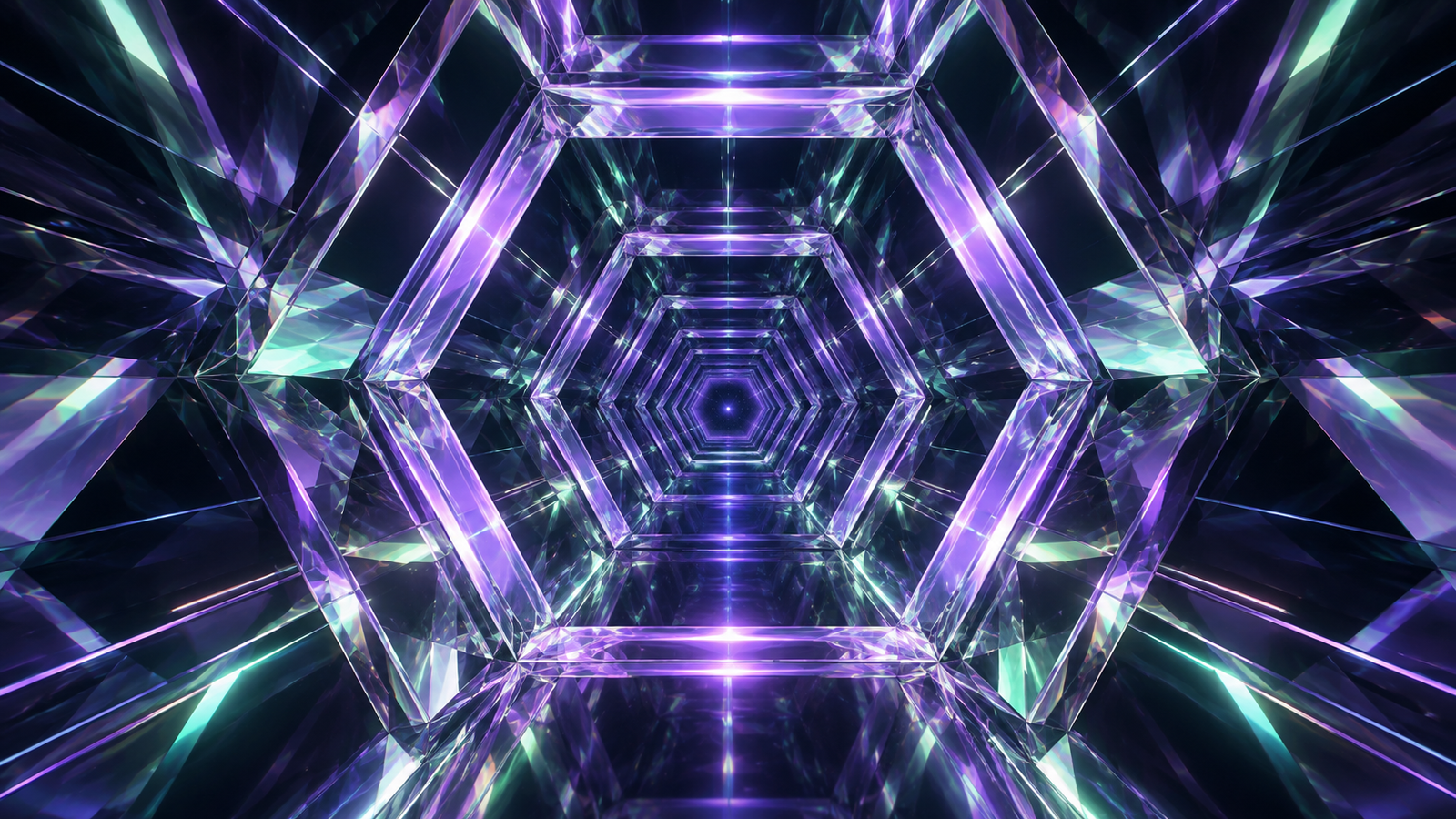 Prism concept still: refracted violet geometry